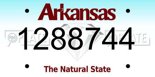 1288744 Arkansas License Plate