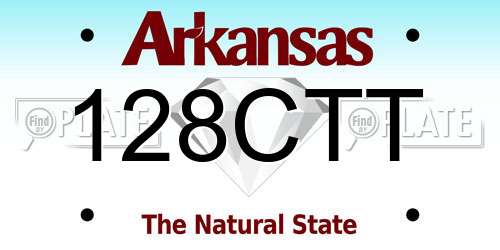 128CTT Arkansas License Plate