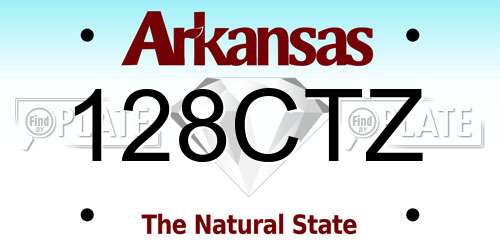 128CTZ Arkansas License Plate