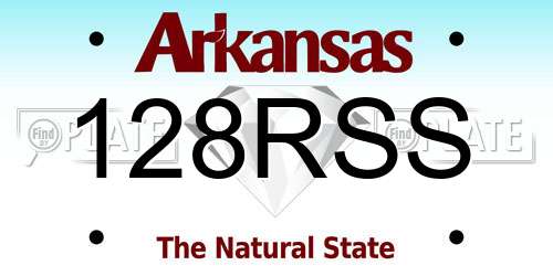 128RSS Arkansas License Plate