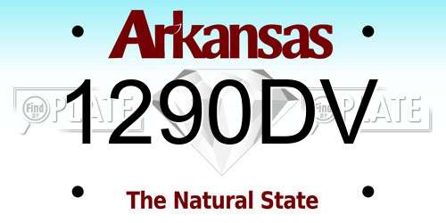 1290DV Arkansas License Plate