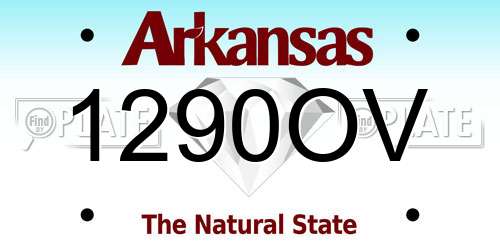 1290OV Arkansas License Plate
