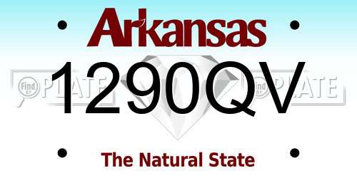 1290QV Arkansas License Plate