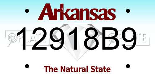 12918B9 Arkansas License Plate