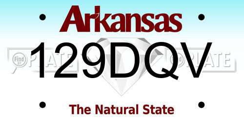 129DQV Arkansas License Plate