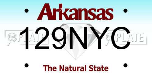 129NYC Arkansas License Plate