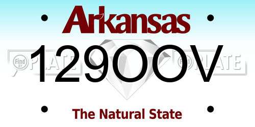 129OOV Arkansas License Plate