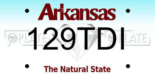 129TDI Arkansas License Plate