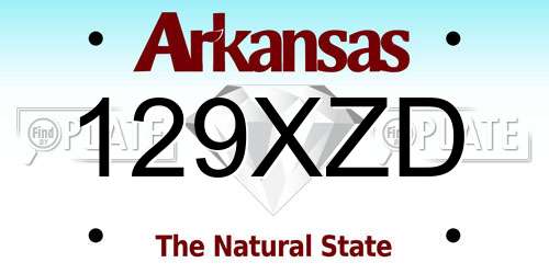129XZD Arkansas License Plate