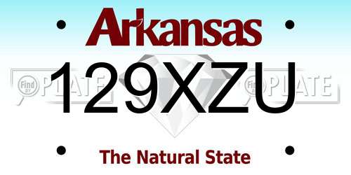 129XZU Arkansas License Plate