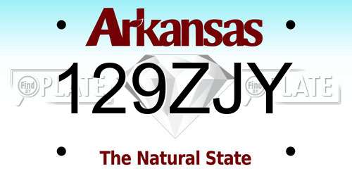 129ZJY Arkansas License Plate