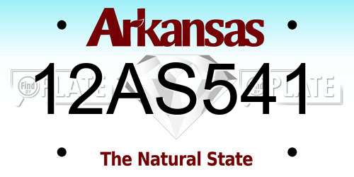12AS541 Arkansas License Plate