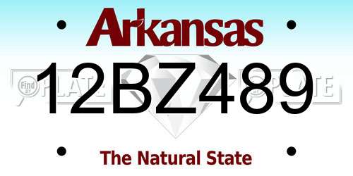 12BZ489 Arkansas License Plate