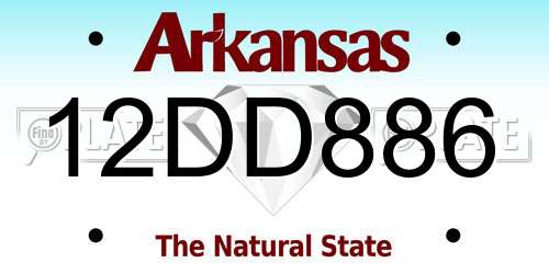 12DD886 Arkansas License Plate
