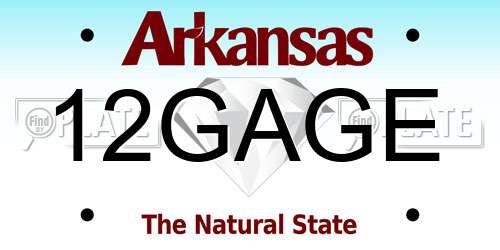 12GAGE Arkansas License Plate