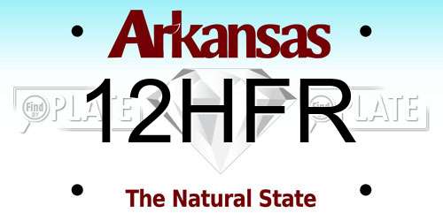 12HFR Arkansas License Plate