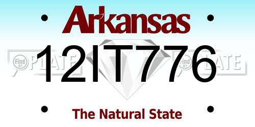 12IT776 Arkansas License Plate
