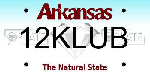 12KLUB Arkansas License Plate