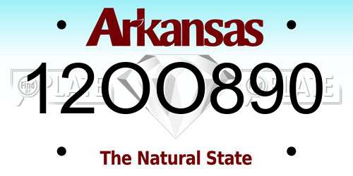 12OO890 Arkansas License Plate