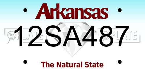 12SA487 Arkansas License Plate