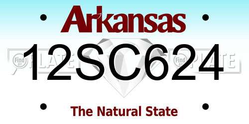 12SC624 Arkansas License Plate