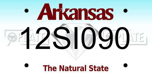 12SI090 Arkansas License Plate