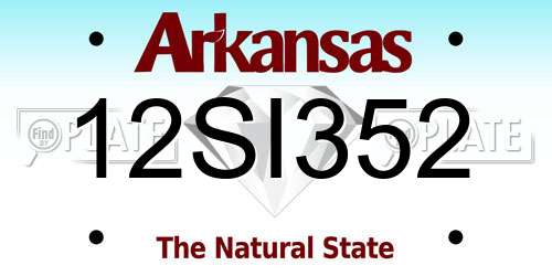 12SI352 Arkansas License Plate