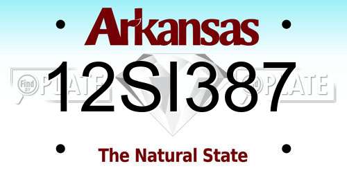 12SI387 Arkansas License Plate