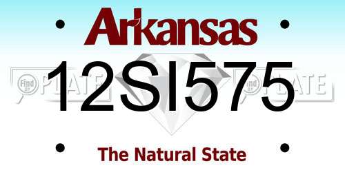 12SI575 Arkansas License Plate