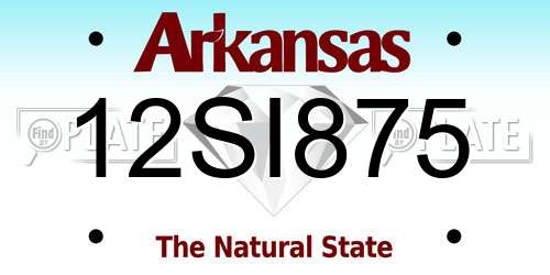 12SI875 Arkansas License Plate