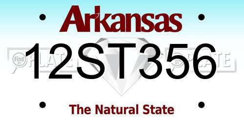 12ST356 Arkansas License Plate