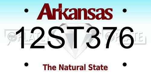 12ST376 Arkansas License Plate