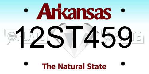 12ST459 Arkansas License Plate