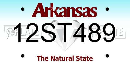 12ST489 Arkansas License Plate