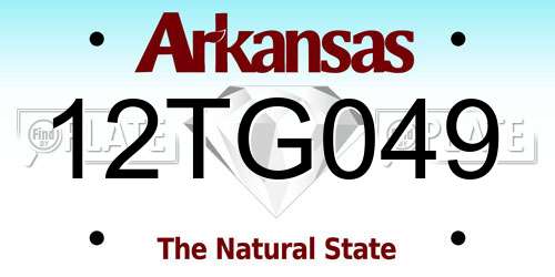 12TG049 Arkansas License Plate