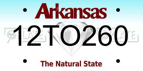 12TO260 Arkansas License Plate