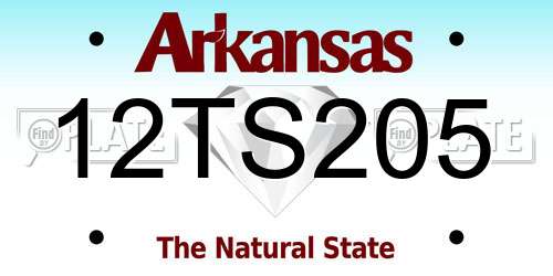 12TS205 Arkansas License Plate