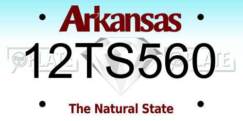 12TS560 Arkansas License Plate