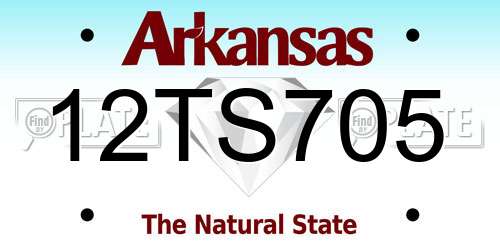 12TS705 Arkansas License Plate