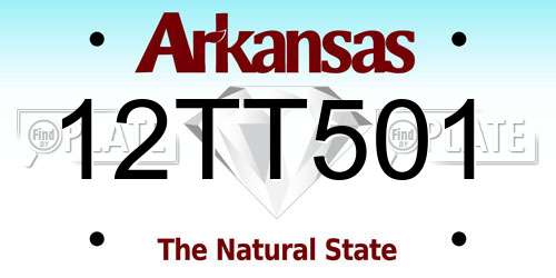 12TT501 Arkansas License Plate