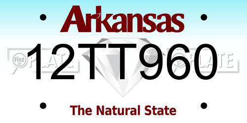 12TT960 Arkansas License Plate