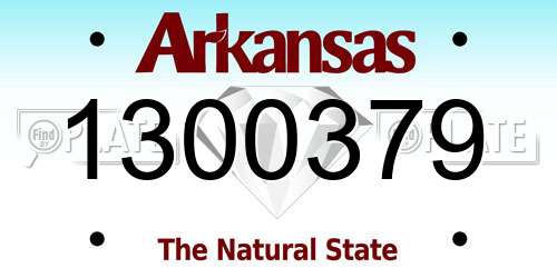 1300379 Arkansas License Plate