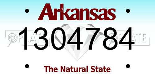 1304784 Arkansas License Plate