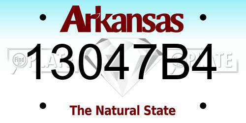 13047B4 Arkansas License Plate