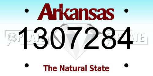1307284 Arkansas License Plate