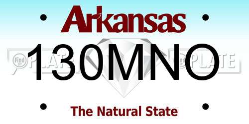 130MNO Arkansas License Plate