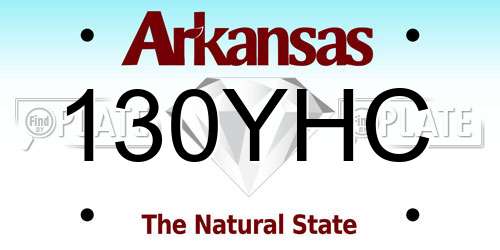 130YHC Arkansas License Plate