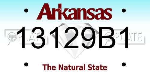 13129B1 Arkansas License Plate