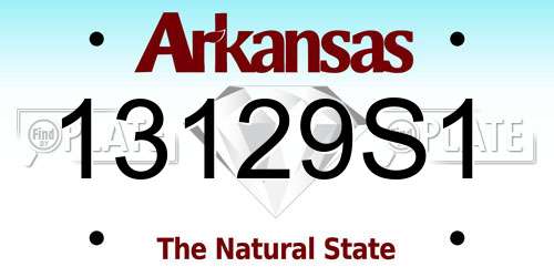 13129S1 Arkansas License Plate