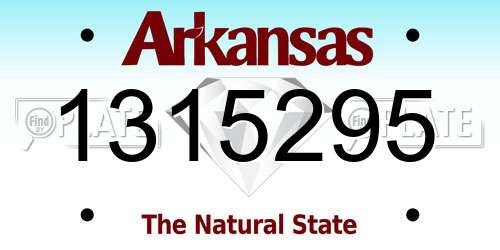 1315295 Arkansas License Plate